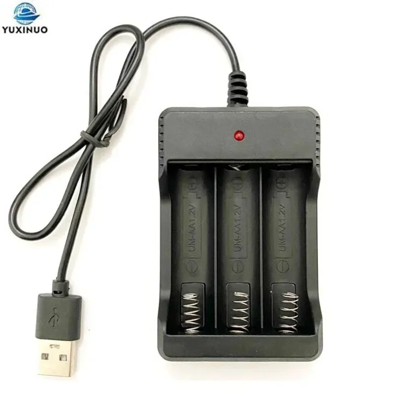 Universal USB Charger Output 3 Slot Battery Charger Adapter For AA AAA Battery Rechargeable Charge Battery Charging Tools