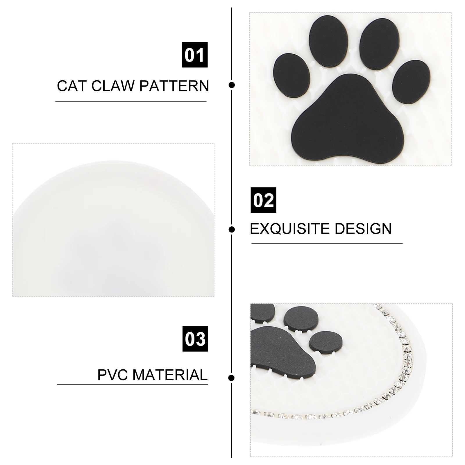 

2 pcs Cup Holders Non-Slip Car Coasters Diamond Pattern Pvc Vehicle Cup Mats Home Use Easy Clean