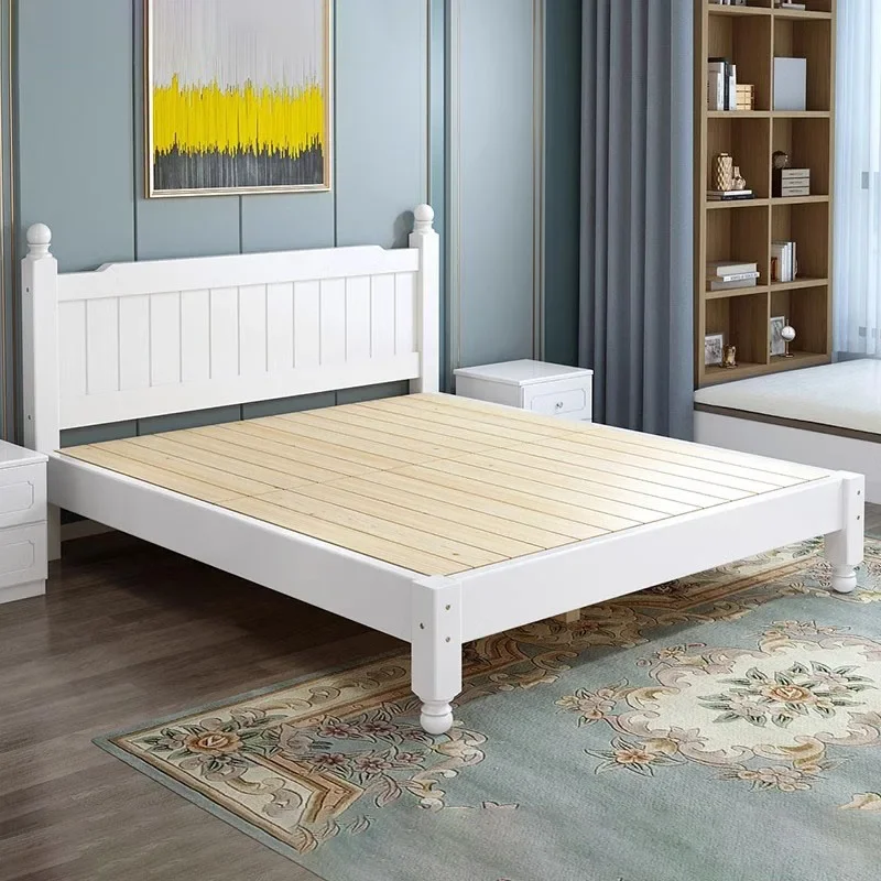 French Bedroom Bed Apartment Solid Wood Simple Confortable Fashionable Designer Bed Full Body Relax Cama De Casal Home Furniture