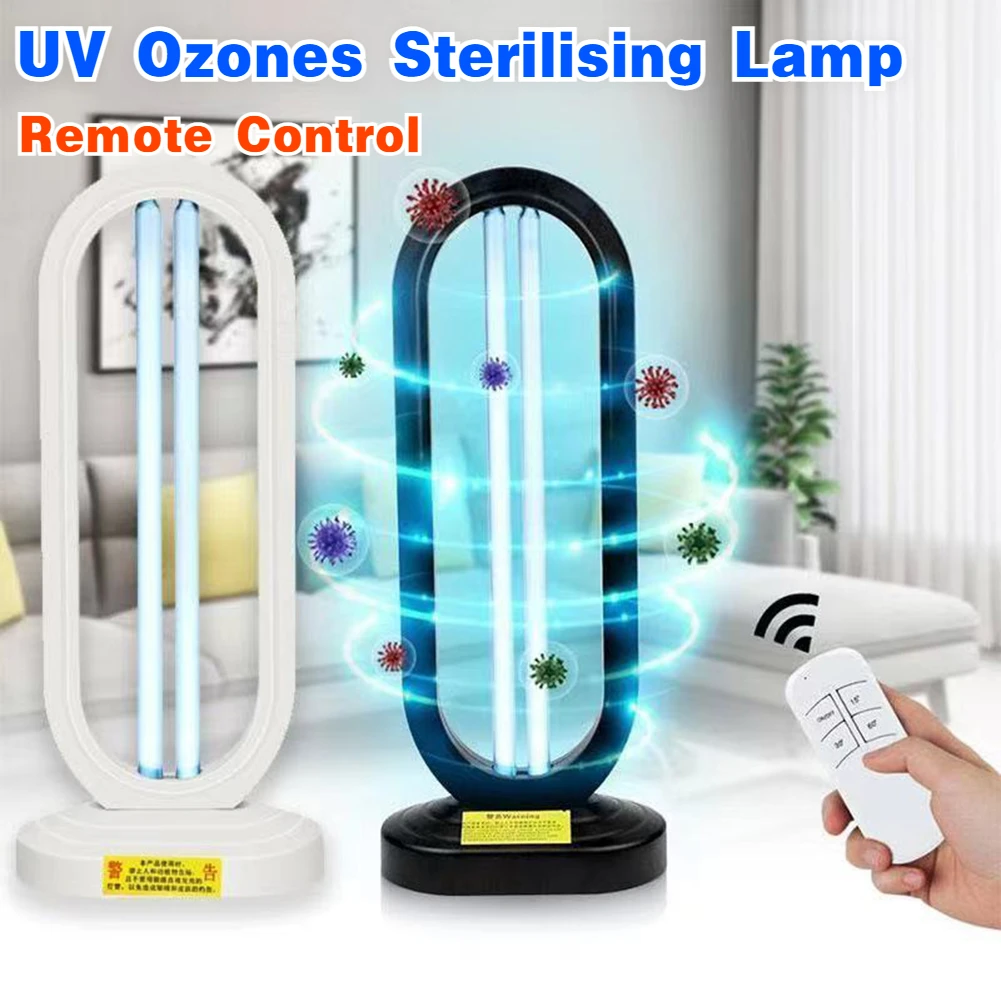 Remote Control UV Ozones Sterilising Lamp Quartz-Ultraviolet Germicidal Lamp Portable UV-C Cleaner for Home Baby Room Office