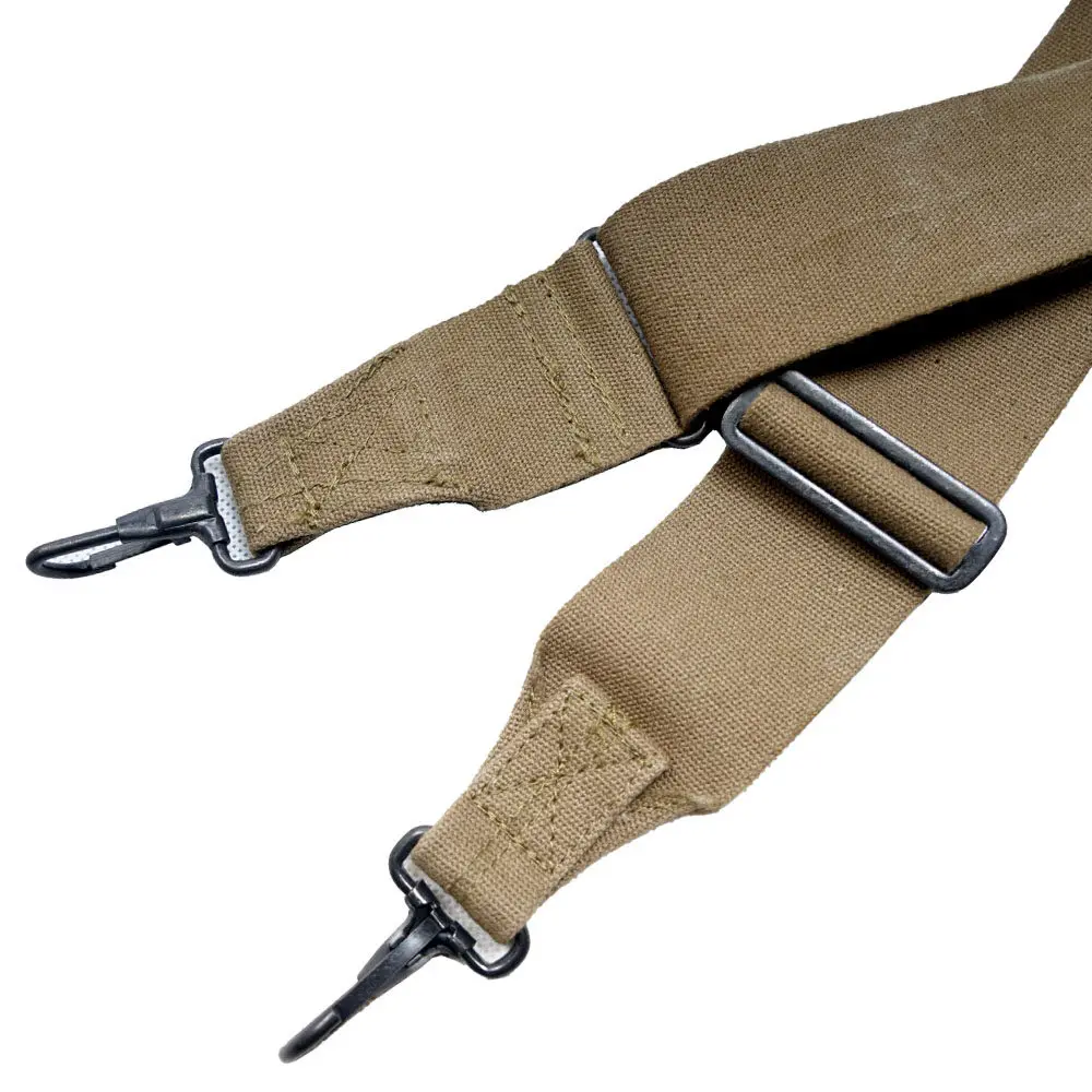WWII Vintage US M36 Canvas Backpack Strap Replica Adjustable Slider Design Can Be Carried Diagonally or On One Shoulder Strap