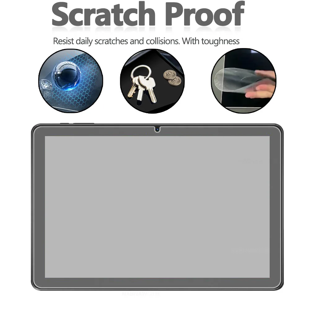 2 Packs Ultra Thin Hard Clear HD Screen Protector Easy Install Scratch Proof Tempered Glass For DOOGEE T10W 10.1