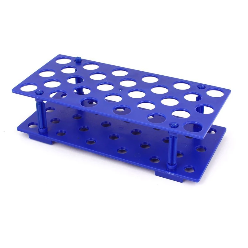 Laboratory Plastic 28 Hole 17mm Dia 15ML Centrifugal Test Tube Rack Holder