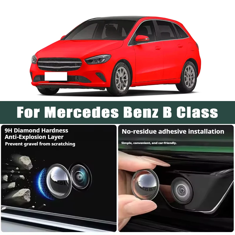 

2PCS Car Camera Front Bumper Anti-Scratch Shield Lens Guard PC Protective Cover Kits For Mercedes Benz B Class (W245 W246 W247)