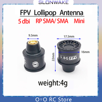 Super Mini Stubby 5.8G FPV Lollipop Antenna LHCP 5dBi High Gain RP SMA/ SMA For RC Quadcopter Drone DJI Googles Receiver