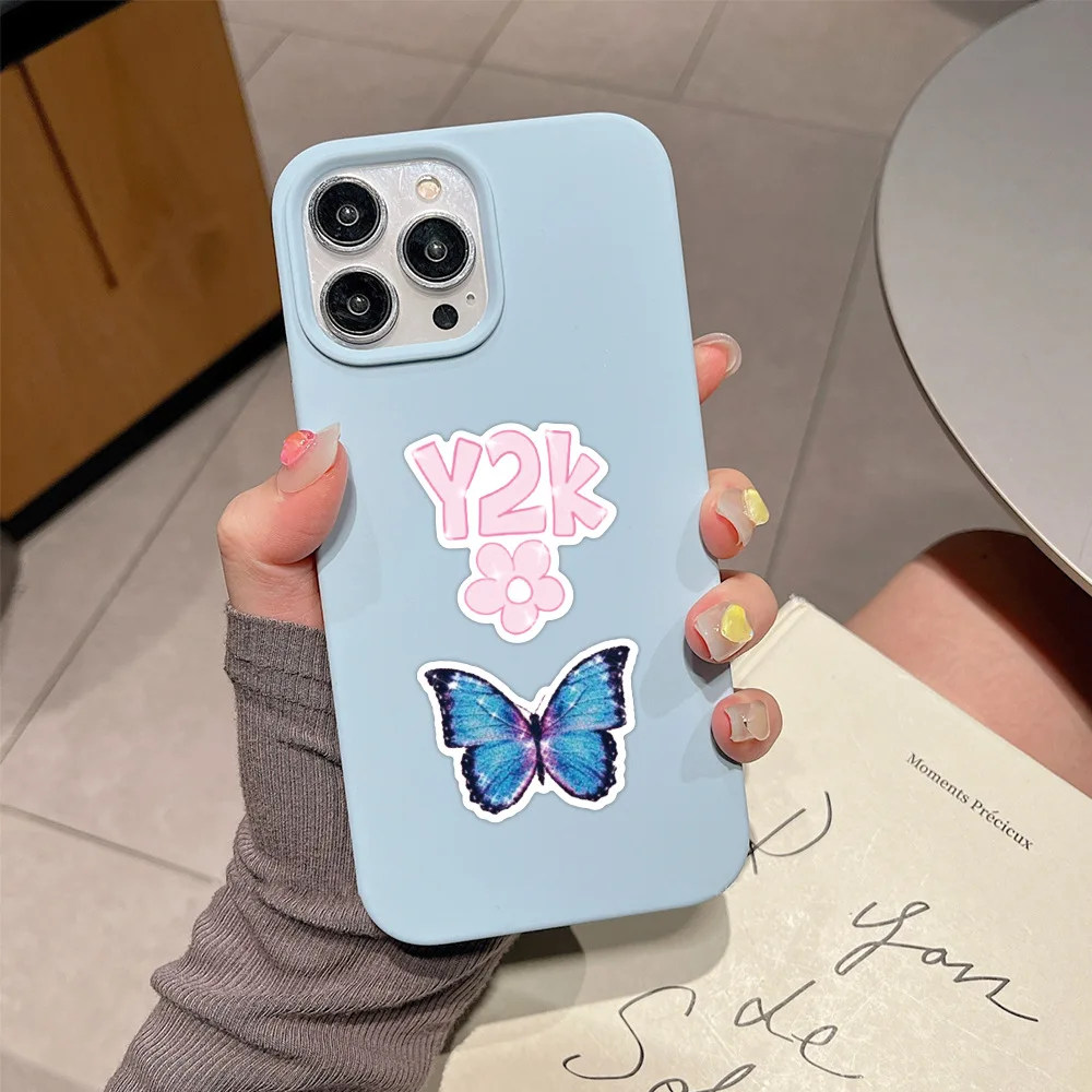 60PCS Phone Case Y2K Millennium Style Trend Stickers Cute Aesthetic Decal Diary Motorcycle Laptop Scrapbook Toy Sticker image 5