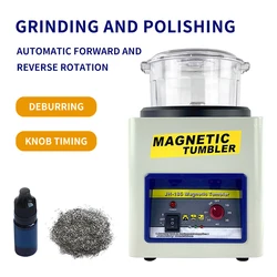 NIUPIKA JH-185 Electric Magnetic Polishing Machine Tumbler Cleaning Deburring Equipment Jewellery Polisher Finishing Tool