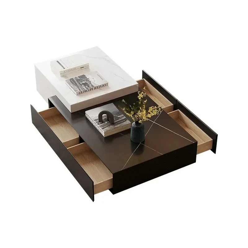 

yh Каменная Тарелка Журнальный Столик Маленькая Квартира Мрамор Гостиная Домашний Минималистский Прямоугольный Свет Роскошь