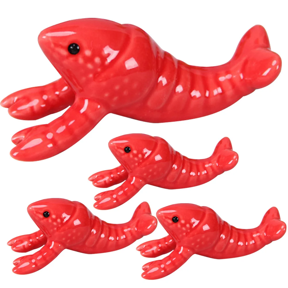 

4Pcs Ceramic Chopstick Rests Home Kitchen Accessory Easy to Clean Exquisite Design Tableware Support Chopstick Rest Set