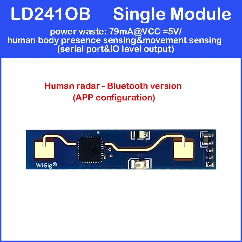 Kit Módulo Radar Presença Humana, Monitoramento de Respiração e Batimentos Cartosos, Sensor Inteligente de Indução Sem Contato, Marca 24G, LD2410
