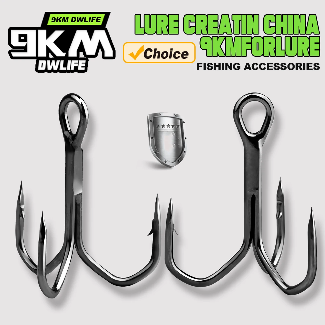 9KM 25Pcs Fishing Treble Hooks Triple Hooks Replacement Fishing Hooks High Carbon Steel for Freshwater Saltwater