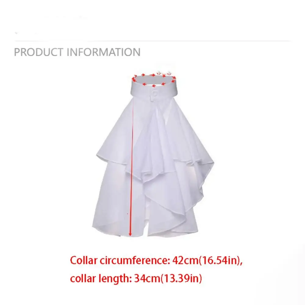 Cameo Detachable Lace Collar Medieval Style Elegant Fake Collar Vintage Opera Elizabethan Neck Ruff Historical Reenactment