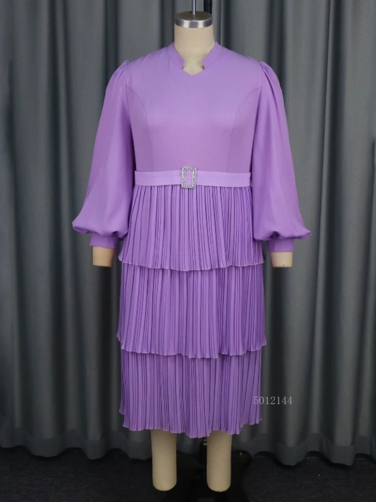 

Весеннее свадебное платье из шифона с рукавами-фонариками, плиссированное фиолетовое женское свадебное платье для свадьбы