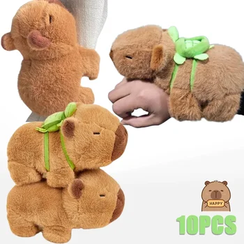 Rytanda capibara Clap Circle Toys Slap Snap Wrap Bracciale Bracciale Capybara peluche Anello a mano Divertenti Cerchi pop