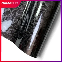 Car Black Glossy Vinyl Wrap Self Adhesive Carbon Fibre Car Sticker Car Protection Film Waterproof Self Adhesive Car Accessories