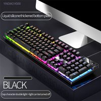 K500 104 Keys Gaming Keyboard Wired Color-blocking Backlight Mechanical Feel Desktop Computer Keyboard For Desktop Laptop