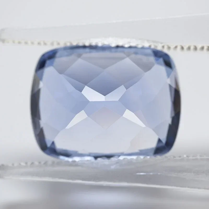 Top Lab Grown Sapphire Cornflower Colour Rectangular Cushion Shape VVS1 Charms DIY for Jewel Making Selectable AGL Certificate