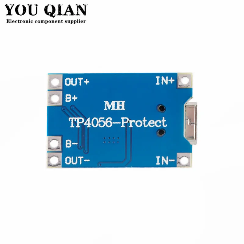 Módulo de cargador de batería de litio, placa de carga con protección, funciones duales, Li-ion, 5 piezas, 5V, 1A, Micro/tipo-c/Mini 18650, TP4056