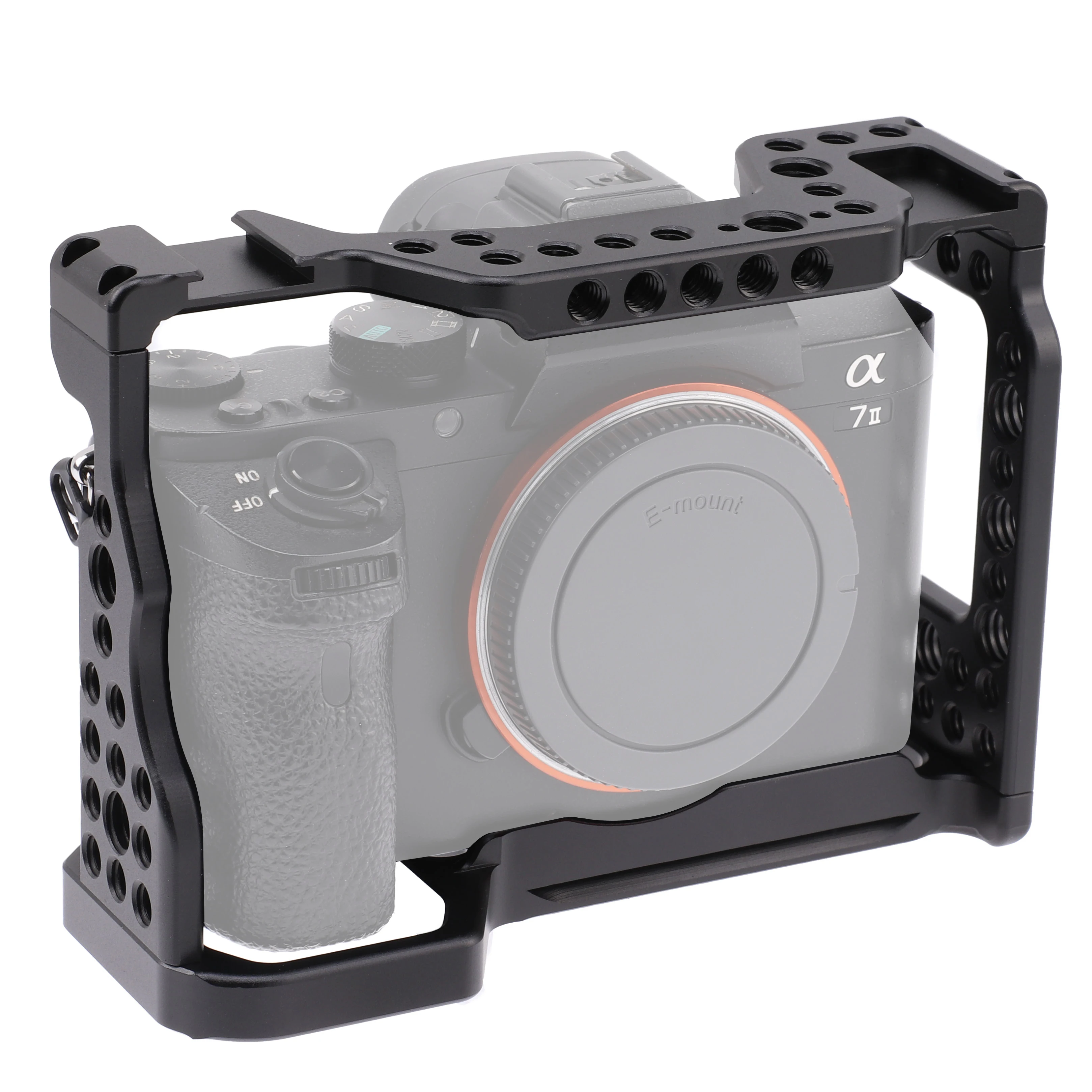 RaidNeo Full Camera Cage Rig per Sony A7III A7RIII A7II A9 stabilizzatore di estensione per riprese Video con scarpa fredda 1/4 3/8 foro per vite