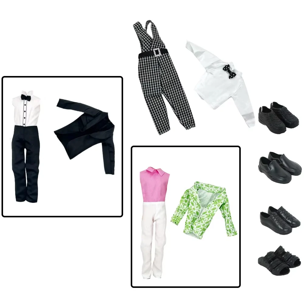 3 juegos de ropa y accesorios para muñecas, traje de negocios Formal hecho a mano, ropa de novio de esmoquin para muñecas Ken de 30cm/12 pulgadas, juguetes para niños