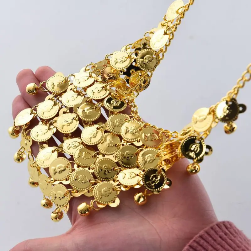 Buikdans Vintage Boheemse Danser Sieraden Sets Professionele Prestaties Dans Ketting Oorbellen Voor Vrouwen Etnische Accessoire