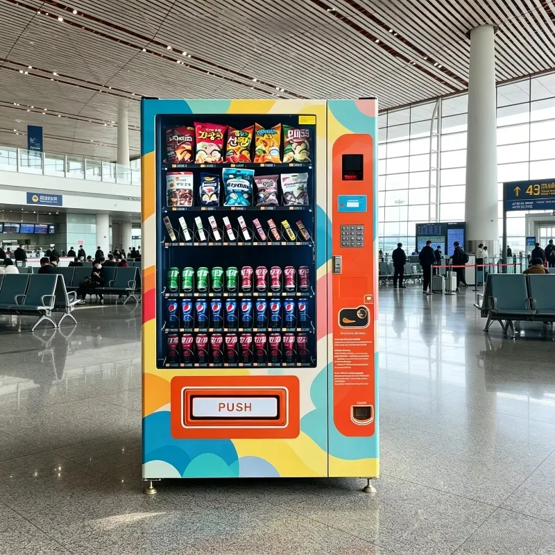 Smart Self Selling Vending Machine With Digital Keypad for Chips Chocolate Soda Subway Station Mall Use
