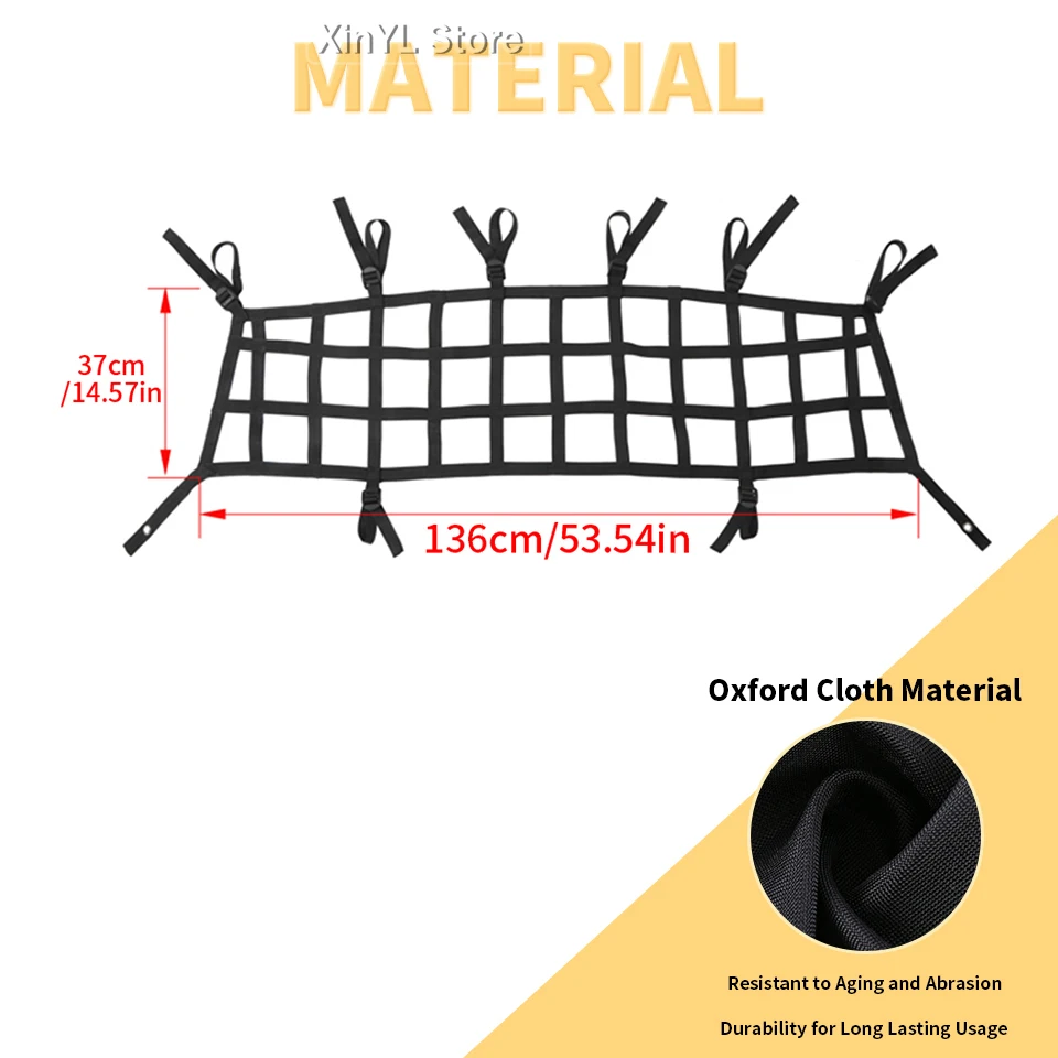 Car Rear Seat Trunk Isolation Cargo Net Dog Barrier Protection Divider Safety Driving Mesh for Jeep Wrangler JL 2018 Up 4-door - view 5