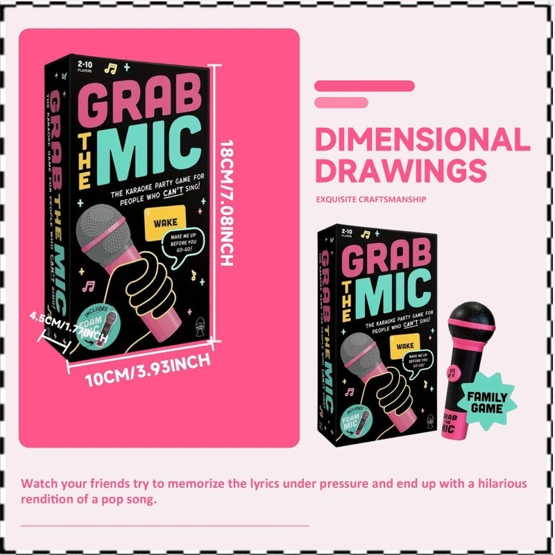 لاكي البيض المثيرة انتزاع هيئة التصنيع العسكري الأسرة لعبة الكاريوكي متعددة اللاعبين مجلس لعبة للمطربين السيئين بطاقة غنائية هدية الكريسماس