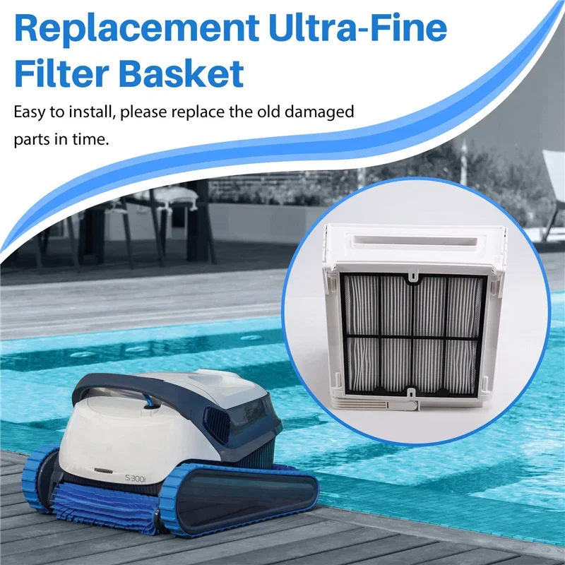 Cesto de Filtro Ultra Fino 9991458-R1 para Limpadores de Piscina Robóticos, Active 20, Explorer E30, M600, Proteus DX4, Triton PS