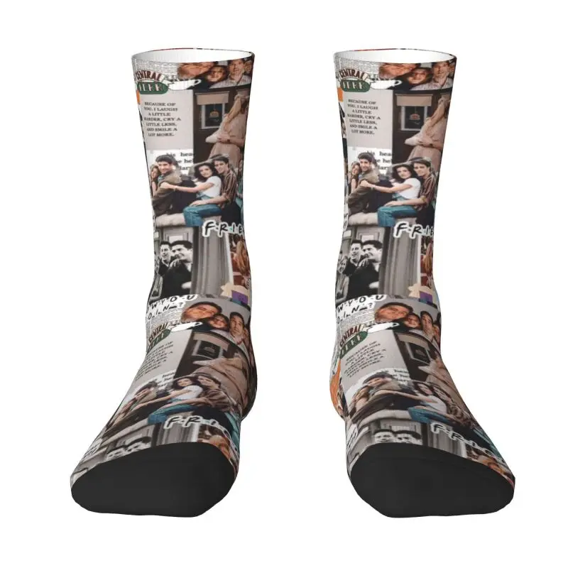 Calcetines de vestir con estampado 3D de Friends para hombre, medias cálidas de estilo Vintage, transpirables, para espectáculo de TV