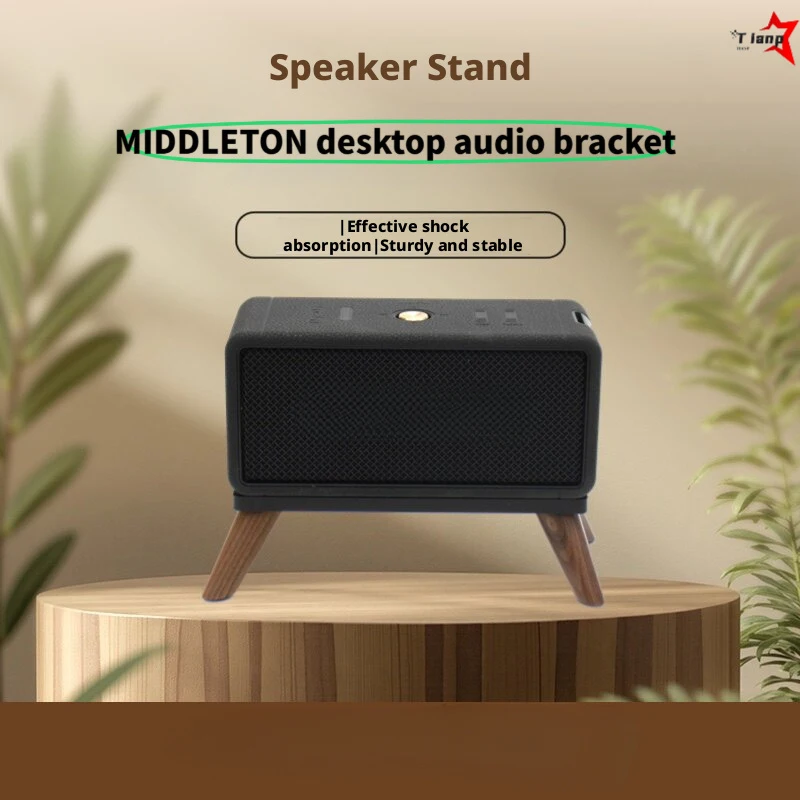 

Premium Solid Wood Desktop Support Stand Anti-Slip Shockproof Base for Marshall Middleton Portable Audio Speaker