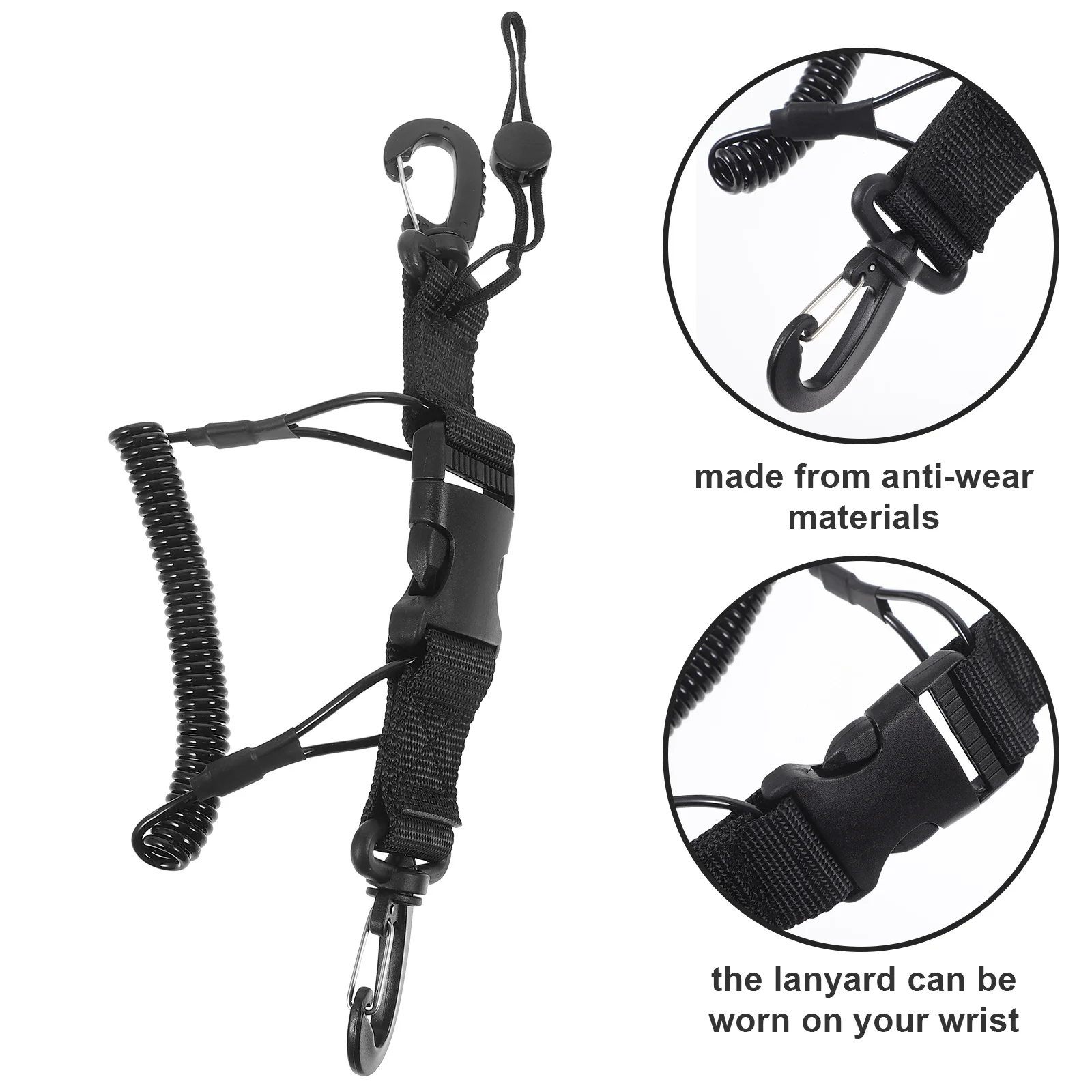 

Diving Camera Wrist Strap Plastic Cloth Spring Design Anti-Lost Camera Lanyard Safety Rope Waterproof Hand Strap