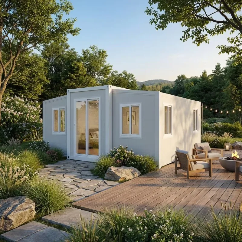 Casa Contenedor Modular de Lujo de 4 Dormitorios, Ahorra Espacio, Casa Contenedor Expandible Económica, Venta al por Mayor