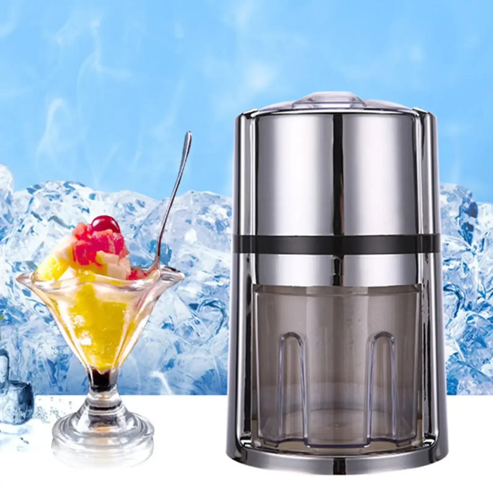 Manual Ice Crusher Shaver Shredding Machine DIY Hand Cranked Home