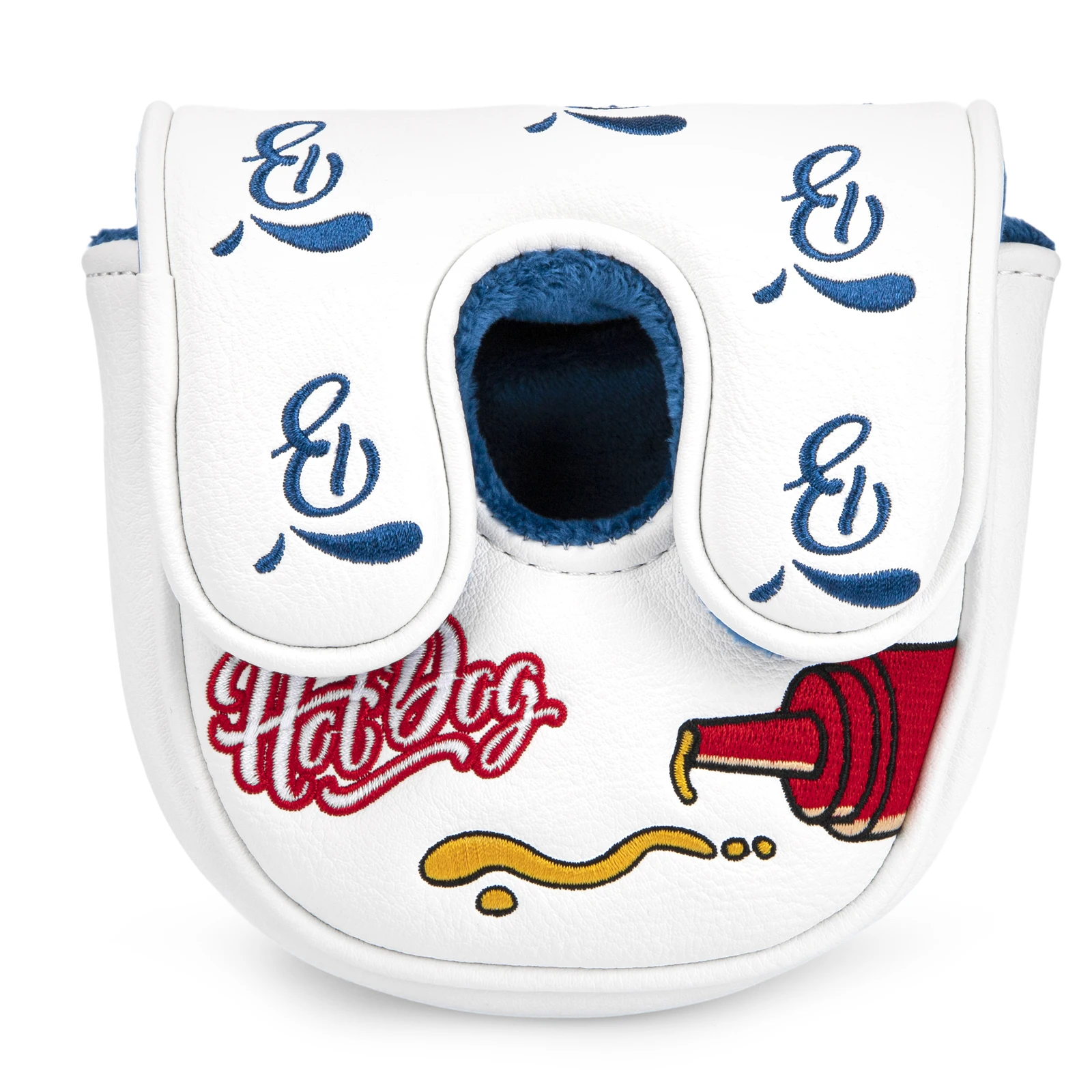 골프 퍼터 커버 말렛 퍼터 퍼터 헤드 커버 자석 클로저가 있는 핫도그 골프 클럽 커버 가죽 DF3Mallet 퍼터 커버