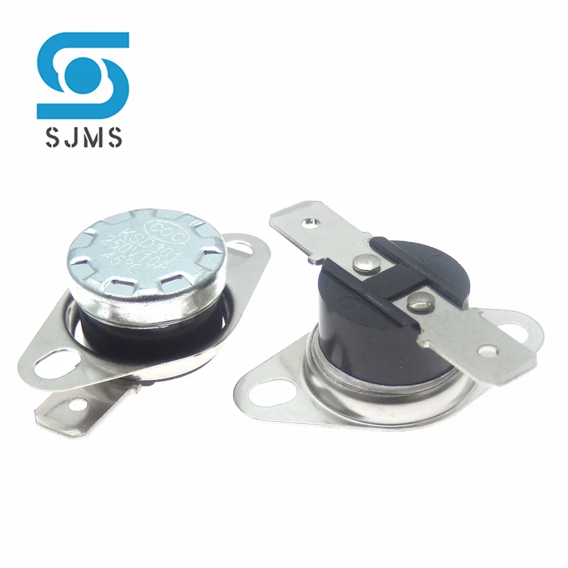 Thermal Control Switch KSD301 250V 10A Normally Open/Normally Close NO Thermostat Temperature DegC 0-95Celsius Degree