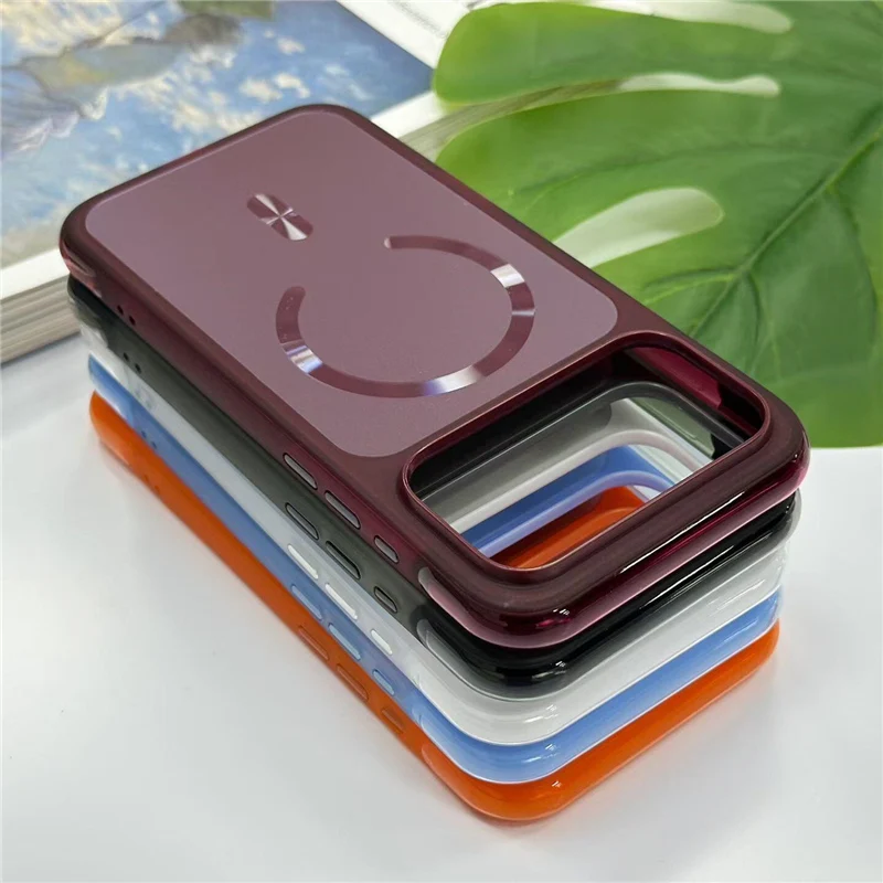 Original Airbag Matte Magnetic Hard Case For iPhone 17Pro Max 18Pro 17Pro 16Pro AI Touch Camera Button For Magsafe Back Cover