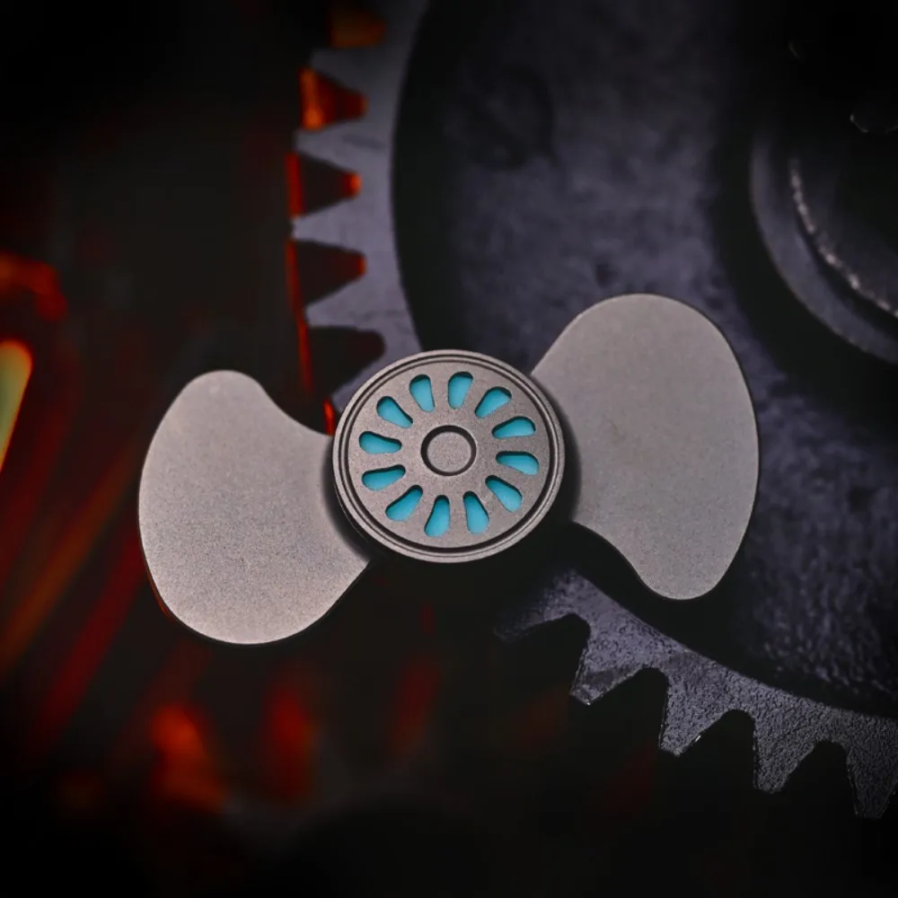 MCZHI EDC Fan Fidget Spinner Titanium Stress Relief Toy Metal Fidget Toys For Adults Fidgeting Spinners