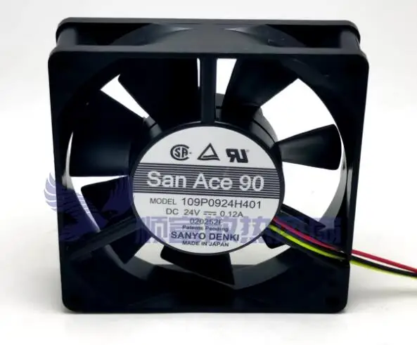 

Ltsf For Sanyo Denki 109P0924H401 DC 24V 0.12A 90x90x25mm 3-Wire Server Cooling Fan 9cm