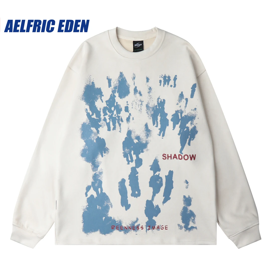 

Aelfric Eden Useless Prayers Graphic Sweatshirt Y2K 2023 Men Autumn Harajuku Streetwear Hip-hop Retro Splicing Casual Sweatshirt