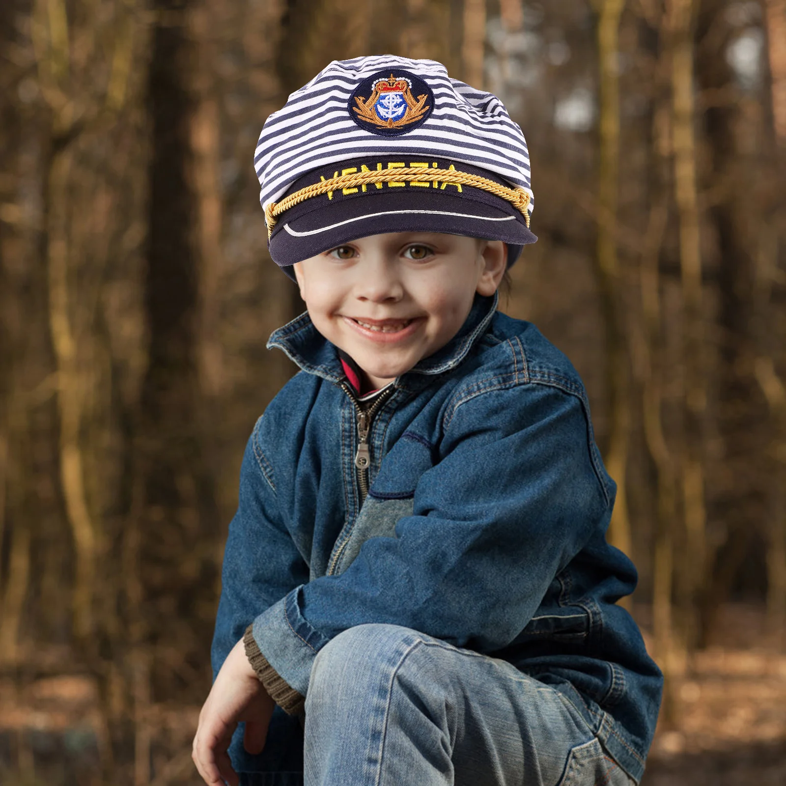 Casquette de Capitaine de Marine pour Homme, Costume de Marin à Rayures, Chapeau de Soleil pour Adulte et Enfant