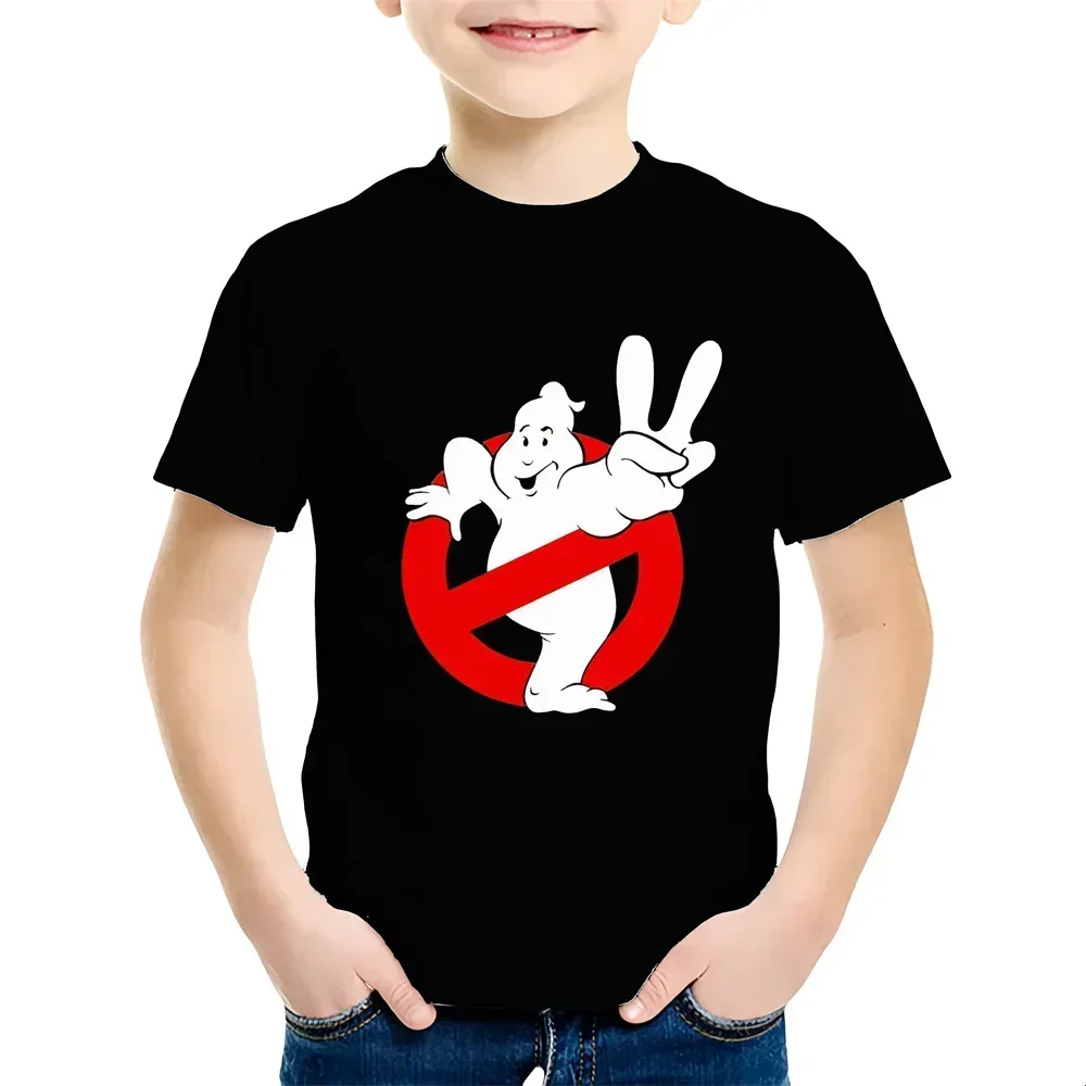 Summer Cartoon Cotton Kids T-shirt for Boys/Girls Ghostbusters Games Print Short Sleeve Cute Kawaii New 2026