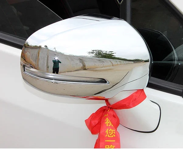 

2pcs For SUZUKI Vitara 2016-2017 Rearview Mirror Trim Electroplated Rain Eyebrows Decorative Frame Reversing Mirror Cover