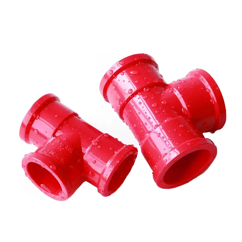 1-10pcs Red 20/25/32/40/50mm Thickening PVC Direct Elbow Tee Garden Irrigation Water Pipe Aquarium Fish Tank Piping Connector