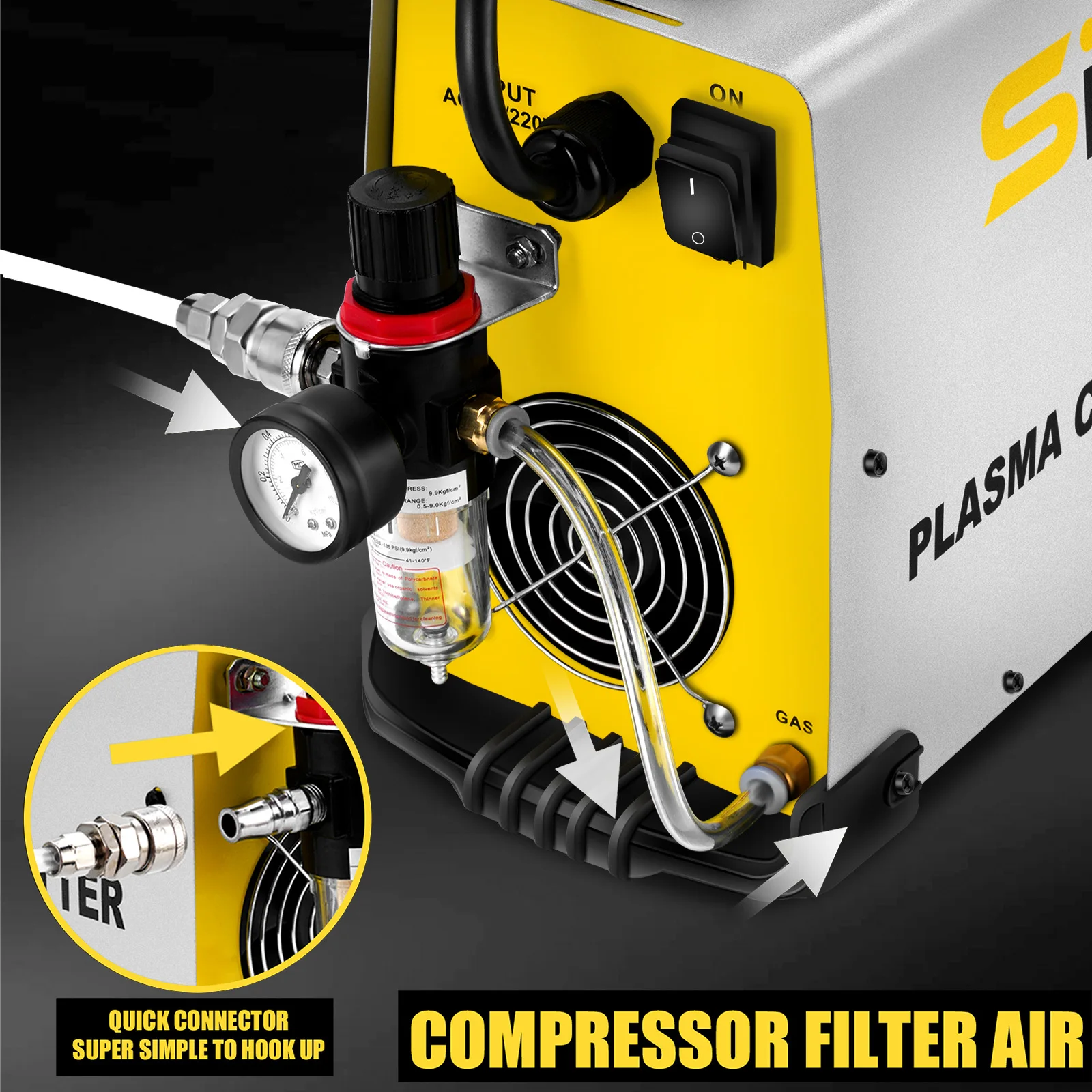 50Amp Plasmasnijder Machine met Dual Voltage 110 V/220 V Non-Pilot Arc 1/2 Inch Clean Cut Plasmasnijapparatuur