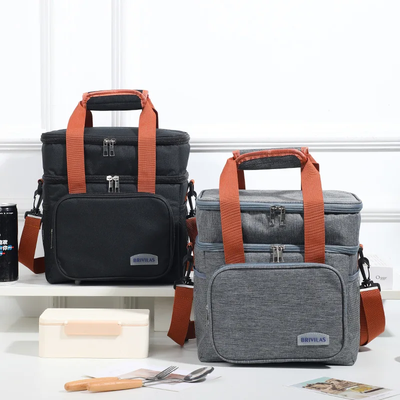 

Double-layer Thickened Thermal Insulation Ice Bag - Large Capacity Outdoor Picnic Lunch Bento Messenger Bag
