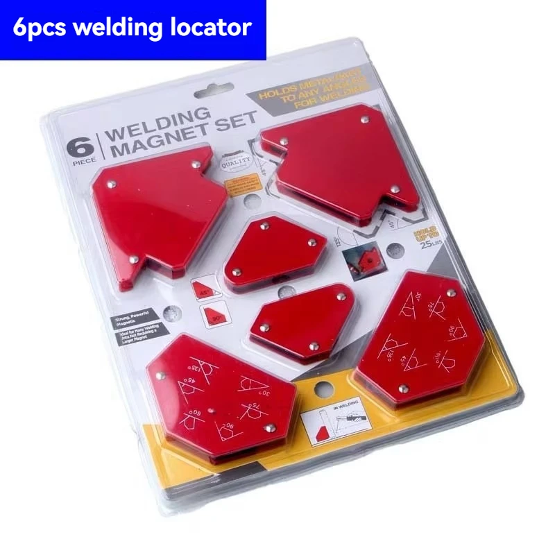 6PCS Welding Locator Set Magnetic Welding Auxiliary Tool Accessories Right Angle Bevel Multi-Angle Magnet Holder