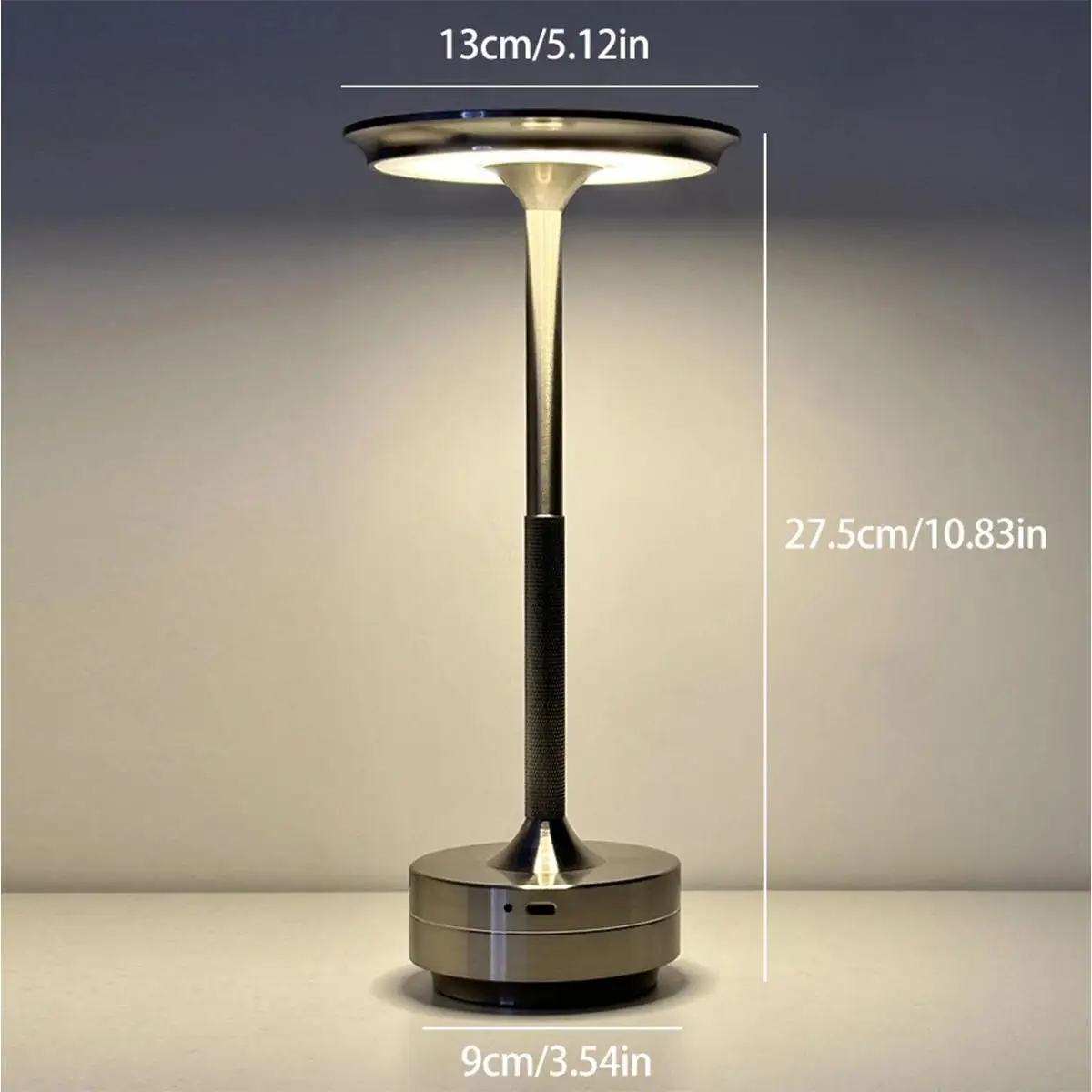 

3 Color Table Lamp Silver Rechargeable Lamps For Table Usb Led Touch Dimmable Black And Gold Gold Modern Creative Eye Protecting