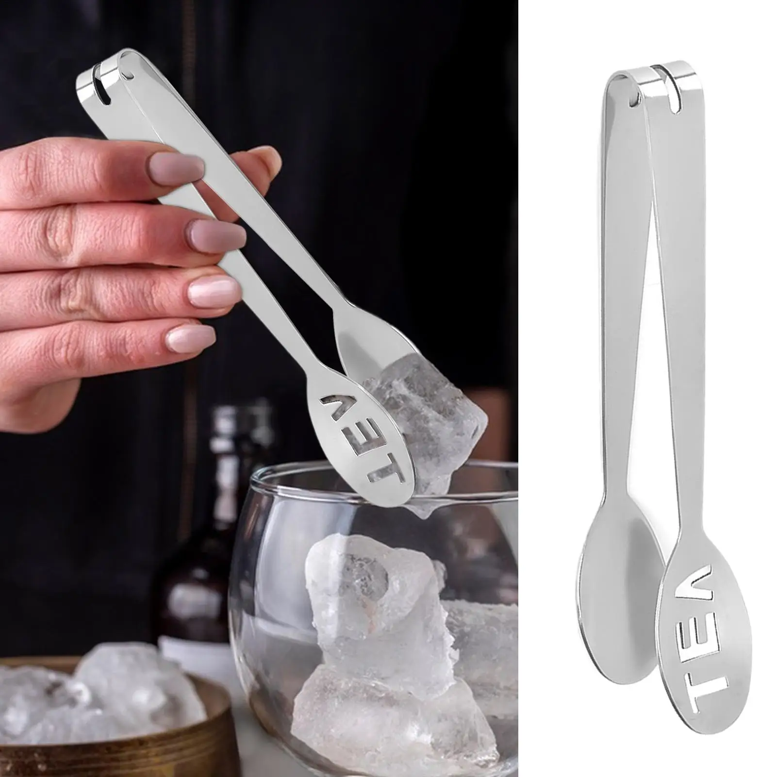 1pc Reusable Stainless Steel Tea Bag Tongs Teabag Squeezer Strainer Holder Grip Metal Spoon Mini Sugar Clip Tea Leaf Strainer