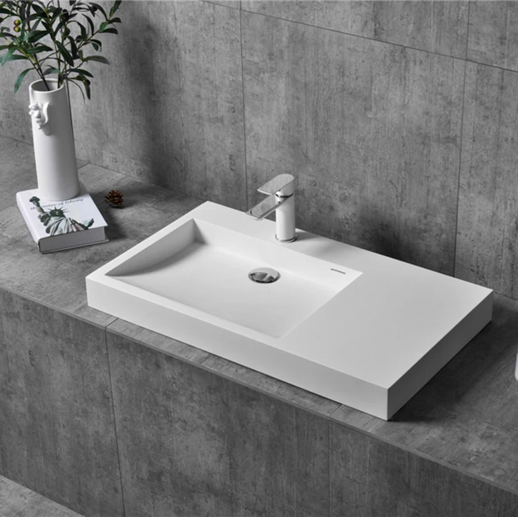 CK2001 Shallow solid surface wall-mounted wash basin Bathroom wash basin
